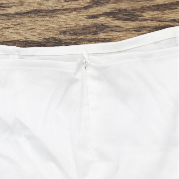 Danielle Bernstein Womens Cropped Sleeveless Blouse Shirt Top Cloud White 2 - Picture 6 of 7